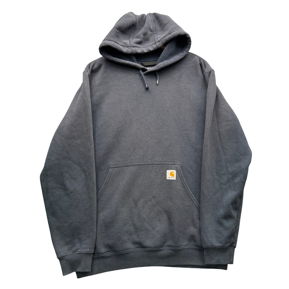 Carhartt Loose Fit Hoodie Mens Medium Navy Blue Long Sleeve Fleece Workwear